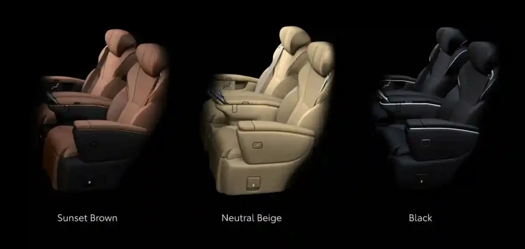 “Toyota Vellfire luxury interior captain seats”